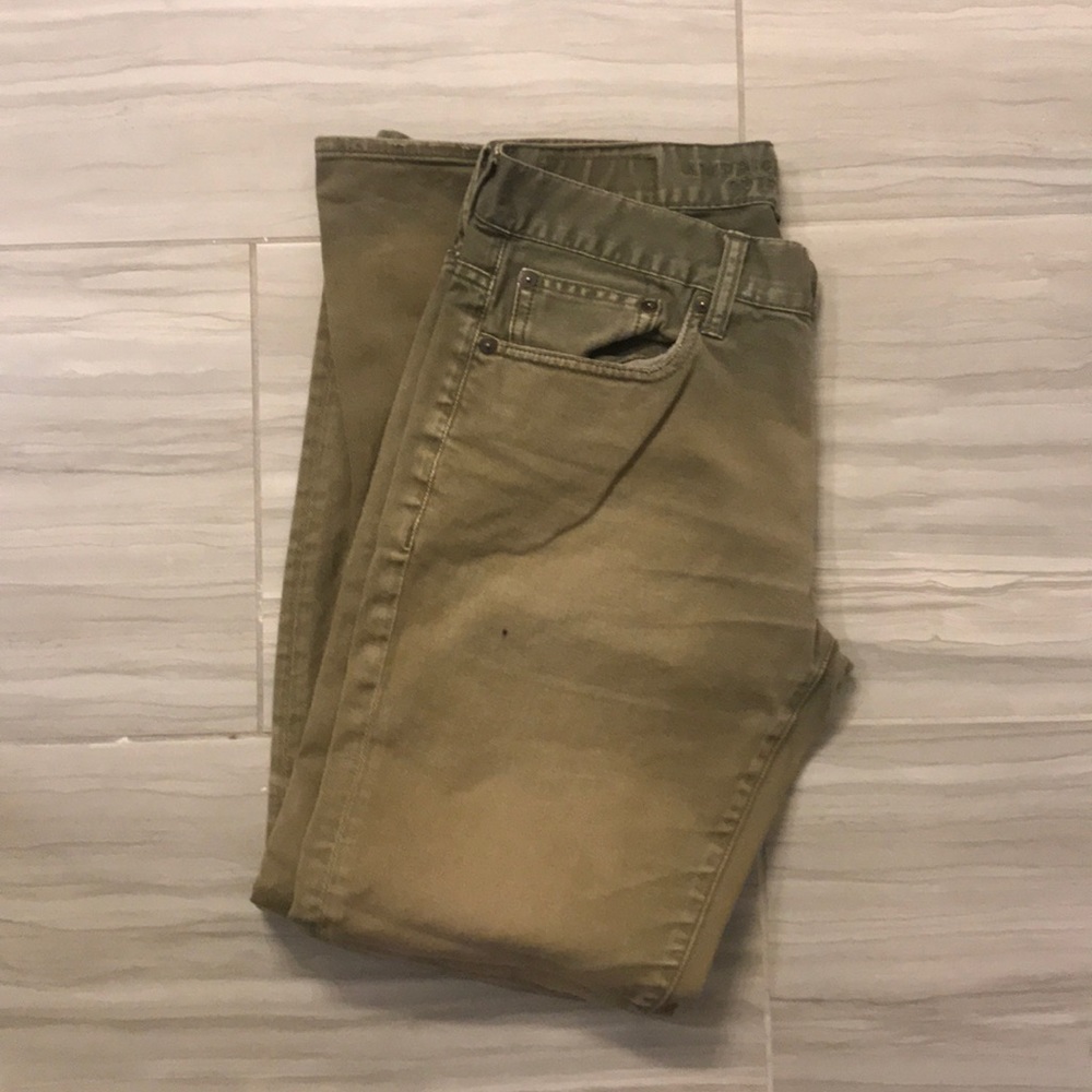 Olive green skinny jeans